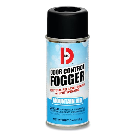 Big D Odor Control Fogger, Mountain Air Scent, 5 oz Aerosol, PK12 034400